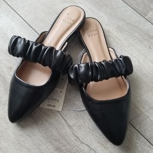 Women's Celeste Mules - A New Day™ Black